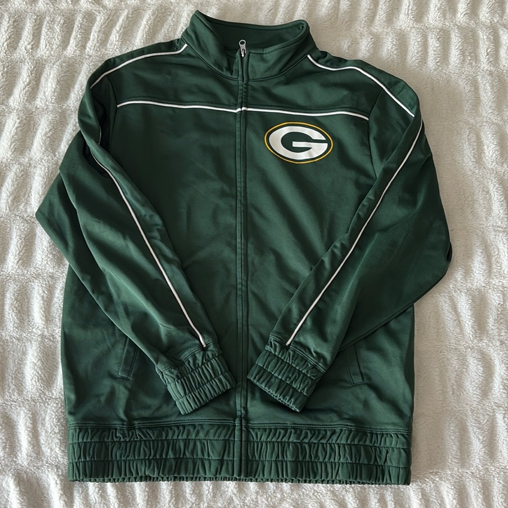 Majestic Dark Green Jacket with White Logo